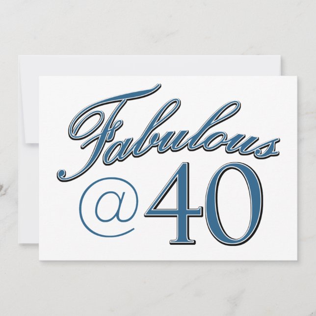 40  year old birthday designs invitation (Front)