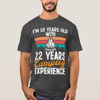 40 Year Old Camper Mountains Camping 40 Birthday f T-Shirt