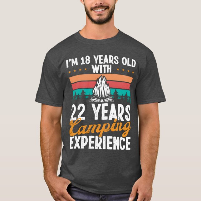 40 Year Old Camper Mountains Camping 40 Birthday f T-Shirt (Front)