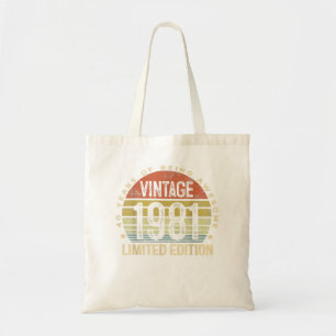 40 Year Old Gifts Vintage 1981 Limited Edition 40t Tote Bag