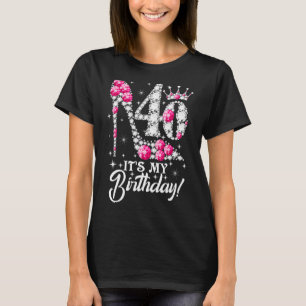 40 Year Old It's My 40th Birthday Pink Diamond Sh T-Shirt