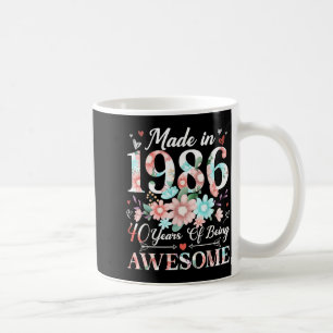 40 Year Old Made 1986 Design Coffee Mug