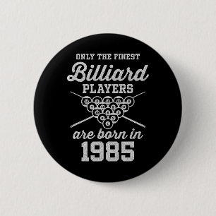 40 Year Old Pool Player 40th Birthday Billiards 6 Cm Round Badge