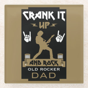 40 Year Old Rockers Birthday Glass Coaster
