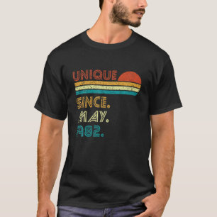 40 Year Old Unique Since May 1982 Vintage 40Th Bir T-Shirt