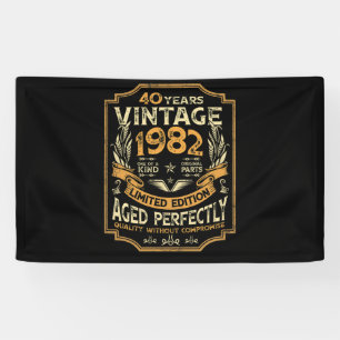40 Year Old Vintage 1982 40th Birthday Banner