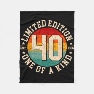 40 year old vintage 1986 limited edition 40th fleece blanket
