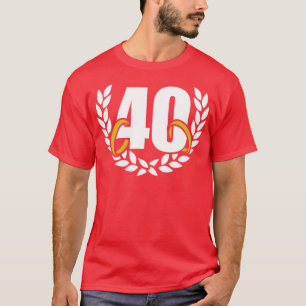 40 years 40th wedding anniversary wreath T-Shirt
