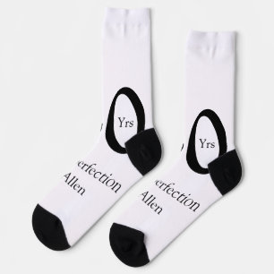 40 years aged to perfection birthday name simple socks