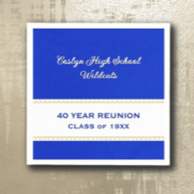 40 Years! Custom Class Reunion party Paper Napkin
