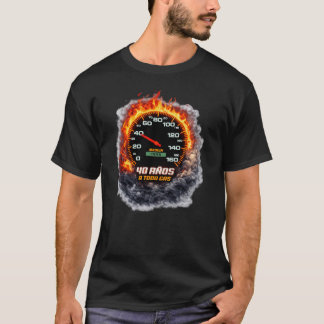 40 Years Full Throttle Born 1985 Speedometer Bir T-Shirt