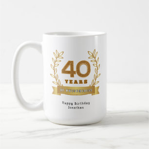 40 years of awesomeness - Customised Coffee Mug