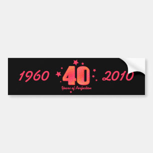40 Years of Perfection Water Bottle Wrapper Bumper Sticker