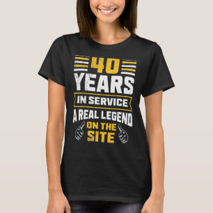 40 Years Of Work Service Anniversary 40 Years 1 T-Shirt