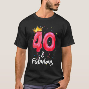 40 Years Old  40 & Fabulous Since 1982 40th Birthd T-Shirt