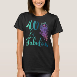 40 Years Old 40 & Fabulous Since 1982 40th Birthd T-Shirt