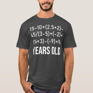 40 Years Old Algebra Funny Equation 40th Birthday  T-Shirt