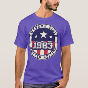 40 Years Old Awesome Since 1983 40th Birthday T-Shirt
