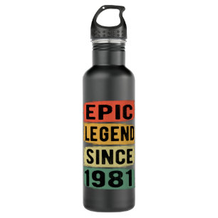 40 Years Old Bday 1981 Epic Legend 40th Birthday 710 Ml Water Bottle