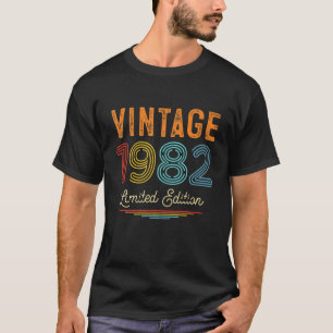 40 Years Old Bday Born In 1982 Vintage 40Th Birthd T-Shirt