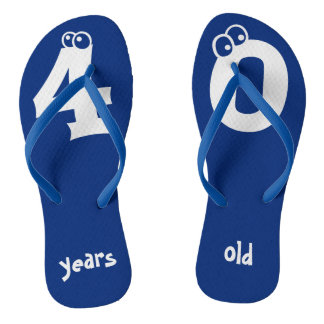 40 years old Cool Birthday Design Thongs