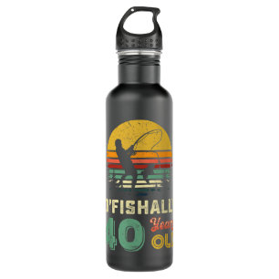 40 Years Old Fishing Gift 40th Birthday Cool Forty 710 Ml Water Bottle