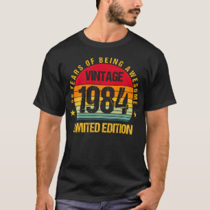 40 Years Old Forty 1984 Vintage 40Th Birthday Men  T-Shirt