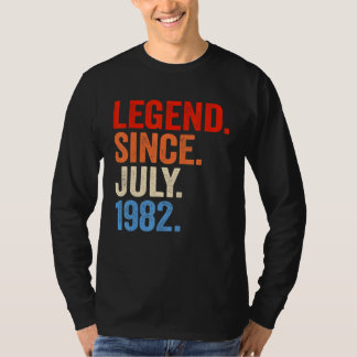 40 Years Old Legend Since July 1982 40th Birthday T-Shirt