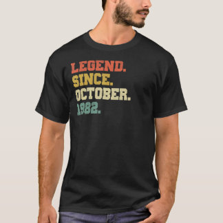 40 Years Old Legend Since October 1982 40th Birth T-Shirt