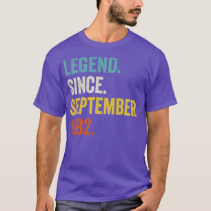 40 Years Old Legend Since September 1982 40th Birt T-Shirt