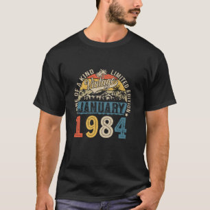 40 Years Old Made In 1984 Vintage January 1984 40t T-Shirt