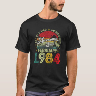 40 Years Old Made In February 1984 40th Birthday G T-Shirt