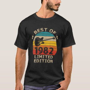 40 Years Old Vintage 1982 Best Of Guitar Mens 40Th T-Shirt