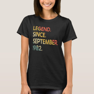 40 Years Vintage Legend Since September 1982 40th T-Shirt