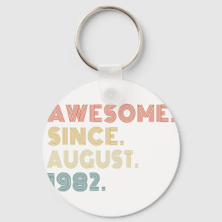 40 Yrs Old Vintage Awesome Since August 1982 40th  Key Ring