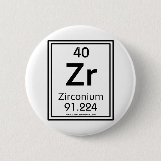 40 Zirconium 6 Cm Round Badge (Front)