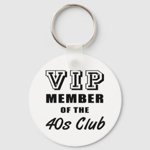 40's Club Birthday Key Ring
