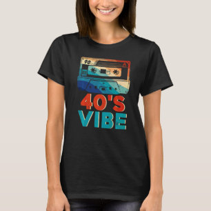 40s Vibe Retro Aesthetic Costume Party Outfit T-Shirt