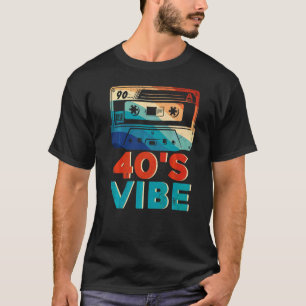 40s Vibe Retro Aesthetic Costume Party Outfit T-Shirt