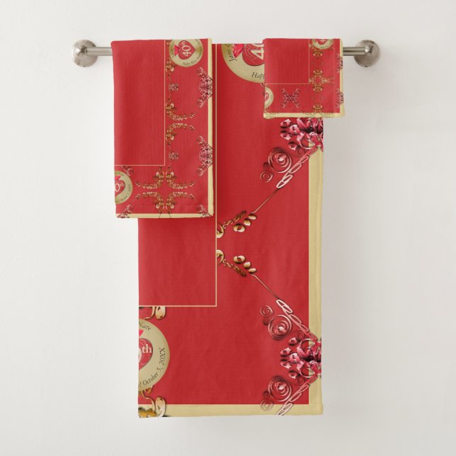 40th/15th Wedding Anniversary  Bath Towel (Insitu)