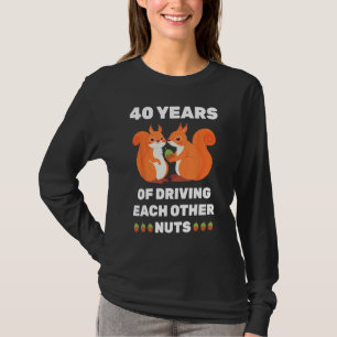 40th 40-Year Wedding Anniversary Funny Couple For T-Shirt