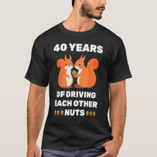 40th 40-Year Wedding Anniversary Funny Couple For T-Shirt