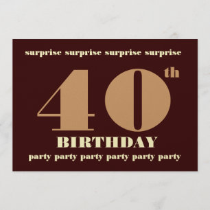 40th - 49th SURPRISE Birthday Party Invitation
