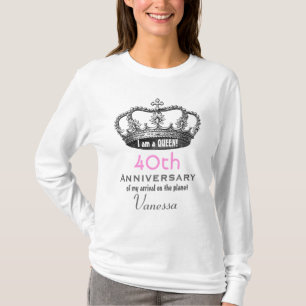 40th Anniversary Birthday Queen FUNNY V13 T-Shirt