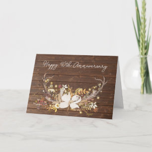 40th Anniversary Deer Antler Bouquet  Card