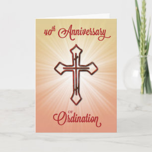 40th Anniversary of Ordination, Ruby Cross Card