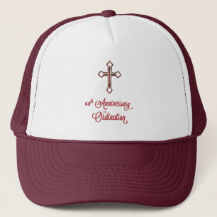40th Anniversary of Ordination, Ruby Cross on Star Trucker Hat