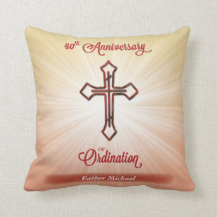40th Anniversary of Ordination, Square Gift Cushion