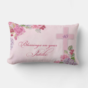 40th Anniversary of Religious Life Catholic Nun Lumbar Cushion