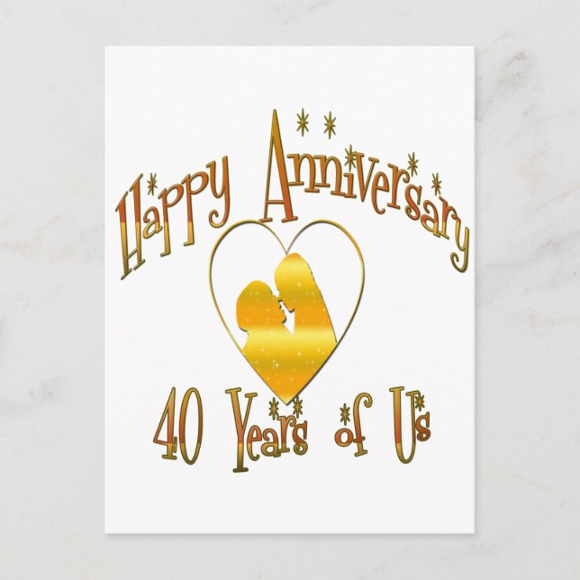 40th. Anniversary Postcard (Front)
